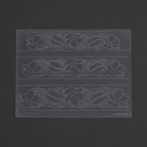 Sablon reutilizabil Craftaid, model curea florala nr. 2 (Floral Belt) pentru modelaj piele - Tandy Leather 76622-00 - Img 2