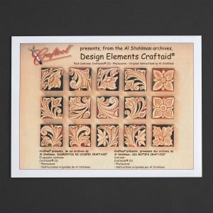 Sablon reutilizabil Craftaid, model pachet elemente de design (Design Elements Pack) pentru modelaj piele - Tandy Leather 76635-00