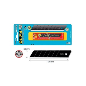 Set 5 Lame Cutter Segmentate Negre 25 mm OLFA HBB-5B – Ultra-Ascutite (Excel Black) - Img 2
