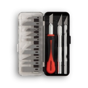 Set cutit de precizie Craftool cu 3 manere si 13 lame - Tandy Leather 3031-05