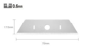 SKB-2S/10B Set 10 lame inox pentru cutter de siguranta SK-12 , Olfa - Img 1
