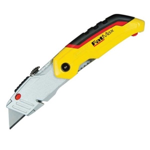 Stanley 0-10-825, Cutter FatMax pliabil cu lama retractabila, 160mm + 3 lame trapezoidale 62mm - Img 2