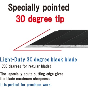 BD-2000 Set 100 lame cutter negre segmentate de tip A, varf 30°- 9mm, NT Cutter - Img 6