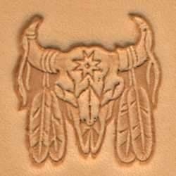 Cap de stanta de embosare 3D Craftool, model craniu de indian (Indian Skull) - Tandy Leather 88436-00 - Img 2