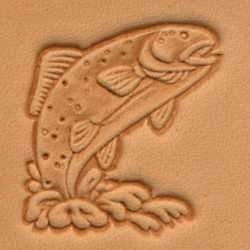 Cap de stanta de embosare 3D Craftool, model pastrav (Trout) - Tandy Leather 88345-00