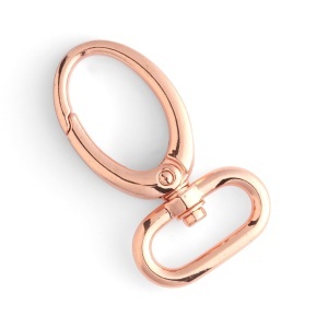 Carabina ovala cu arc (Oval Spring Snap) 19 mm si 25 mm, curcubeu, cupru si nichel antic - Tandy Leather - imagine 5