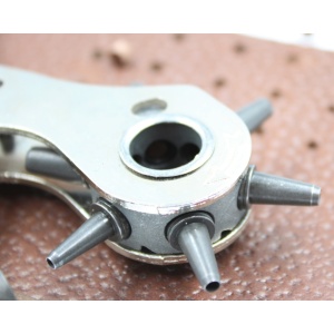 Cleste revolver de perforat piele, 6 varfuri 2-4,5 mm - Vergez Blanchard 3.7734 - imagine 4