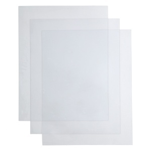 Folii din plastic transparent pentru ferestre de acte in portofele Tandy Leather, 21,6 x 27,9 cm, 3 buc