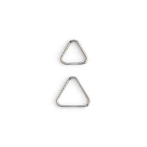 Inele despicate triunghiulare din inox 13 si 16 mm, set 10 buc - Tandy Leather