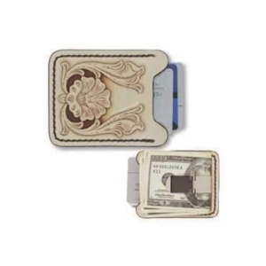 Kit clip pentru bani si port-card din piele de sculptat Tandy Leather - Img 9