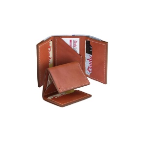 Kit portofel clasic tri-pliat din piele vegetala Tandy Leather, 7,6 x 10 cm - Img 8
