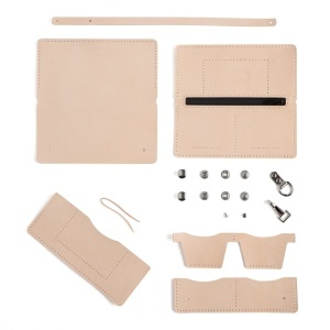 Kit portofel Roper cu capse din piele vegetala Tandy Leather, cu fermoar, 9,5 x 19 cm - imagine 7