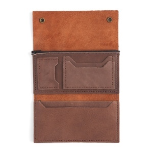 Kit portofel Surveyor Bison din piele de bizon Tandy Leather, cu fermoar, 17,8 x 9,5 cm - imagine 6