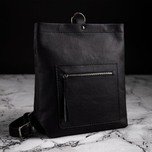 Kit rucsac Brooklyn din piele neagra Tandy Leather, 34 x 32 x 14 cm - imagine 7