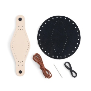 Kit saculet pentru monede cu snur din piele Tandy Leather, 5,7 x 7,3 cm - Img 5