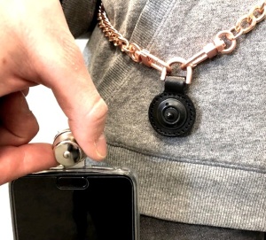 Lant husa telefon mobil pentru sisteme de fixare LOXX, finisaj argintiu - Img 4