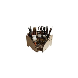 Organizator scule de pielarie din placaj de cedru – 57 compartimente (25 x 25 cm) - Img 10