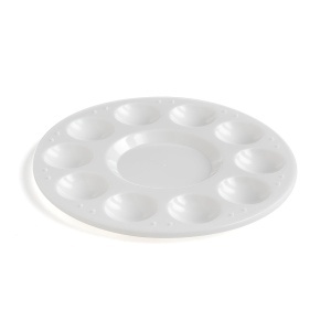 Paleta din plastic pentru amestecat culori, cu 10 godeuri (Plastic Paint Tray) - Tandy Leather 2094-00