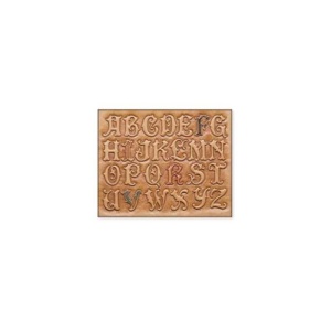 Sablon reutilizabil Craftaid, model alfabet de 44 mm (1-3/4 in) (1-3/4" Alphabet) pentru modelaj piele - Tandy Leather 72018-00 - Img 4
