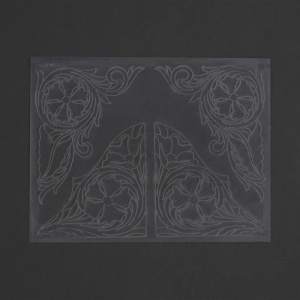 Sablon reutilizabil Craftaid, model colturi florale (Floral Corners) pentru modelaj piele - Tandy Leather 76617-00 - Img 2