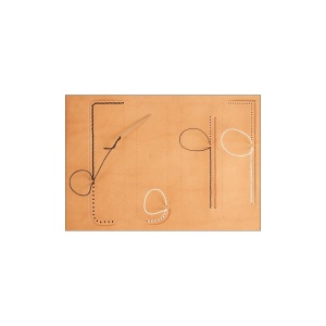Sablon reutilizabil Craftaid, model ghid de cusut (Stitching Guide) pentru modelaj piele - Tandy Leather 76633-00 - Img 4