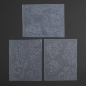 Sablon reutilizabil Craftaid, model horoscop (Horoscope) pentru modelaj piele - Tandy Leather 76662-00 - Img 2