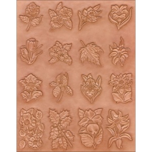 Sablon reutilizabil Craftaid, model plante (Plants) pentru modelaj piele - Tandy Leather 75000-00 - Img 5