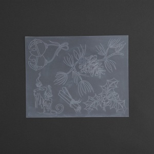 Sablon reutilizabil Craftaid, model sarbatori (Holiday) pentru modelaj piele - Tandy Leather 76661-00 - Img 2