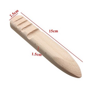 Scula din lemn de fag pentru finisat canturi piele, 15 cm x 25 mm - Img 7