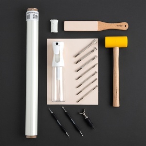 Set de initiere in sculptura si stampilarea pielii Tandy Leather – Leather Carving Starter Set - imagine 2