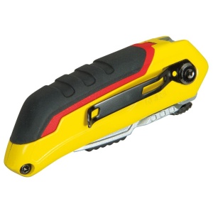 Stanley 0-10-825, Cutter FatMax pliabil cu lama retractabila, 160mm + 3 lame trapezoidale 62mm - Img 2