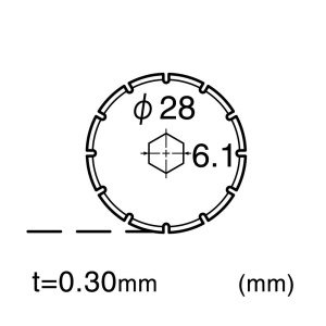 BS-28P Set 2 lame cutter rotativ, taiere perforata -28mm, NT Cutter - Img 4