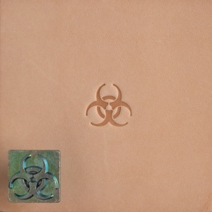 Cap de stanta de embosare 2D Craftool Mini, model pericol biologic (Biohazard) - Tandy Leather 8819-00