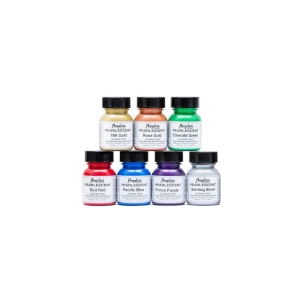 Kit complet de vopsea perlata Angelus (Pearlescent Set) – 7 culori irizante - Img 2