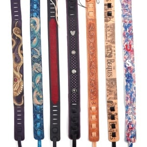 Kit curea de chitara din piele vegetala Tandy Leather, reglabila 114–147 cm - imagine 5