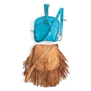 Kit geanta cu franjuri Janis din piele moale Tandy Leather, 30 x 25–30 cm