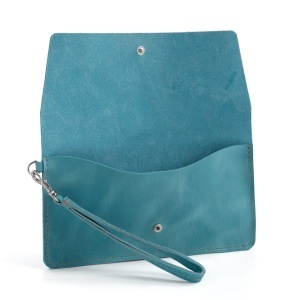 Kit geanta de mana (wristlet) Addison din piele Tandy Leather, aqua, 25 x 14 x 6 cm - imagine 6
