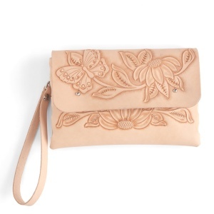 Kit geanta de mana (wristlet) Cheyenne din piele vegetala Tandy Leather, 14 x 21 cm - imagine 4