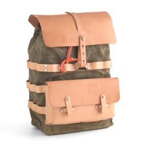 Kit rucsac Explorer din panza cerata si piele Tandy Leather, 33 x 40 x 23 cm