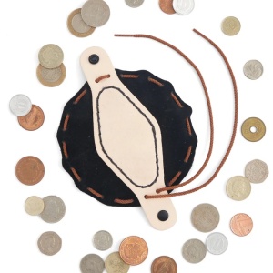 Kit saculet pentru monede cu snur din piele Tandy Leather, 5,7 x 7,3 cm - Img 6
