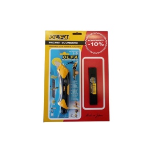 L5/LBB-10 Set cutter si 10 lame segmentate negre 18 mm , Olfa - Img 2
