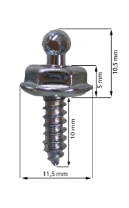 Parte inferioara surub 10 mm pentru sisteme de fixare LOXX, diverse finisaje - Img 3