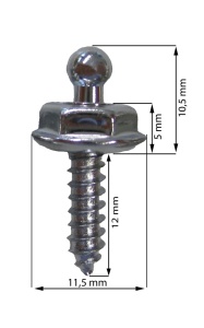 Parte inferioara surub 12 mm pentru sisteme de fixare LOXX, diverse finisaje - Img 3