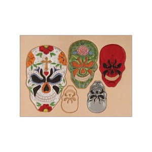 Sablon pielarie Skulls 2 - Tandy Leather SUA - Img 3