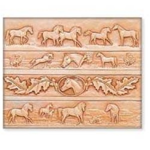 Sablon reutilizabil Craftaid, model curea cu cai (Horses Belt) pentru modelaj piele - Tandy Leather 76578-00 - Img 3
