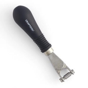 Scula de mana din inox pentru roti de embosare margini piele Craftool Embossing Hand Tool - Tandy Leather 8092-00 - Img 2