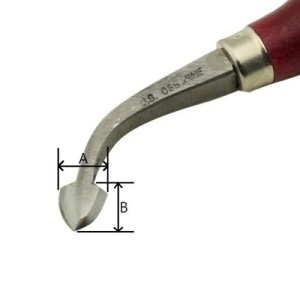 Scula pentru indoit si modelat piele C.S. Osborne Single Tickler No. 12-1 - Img 3