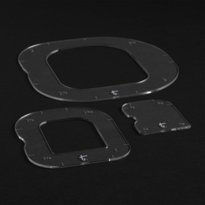 Set carduri acrilice pentru raze de colturi (0,3 – 8,9 cm) (Nesting Radius Cards) - Tandy Leather 3617-00