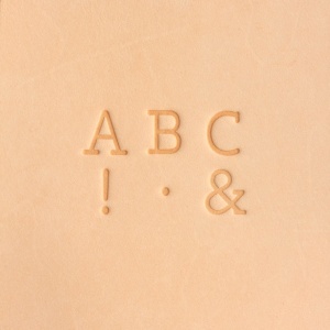 Set de stante alfabet Craftool Typewriter 3/4 in (19 mm), 26 litere si 5 simboluri, cu maner - Tandy Leather 8172-00 - Img 5
