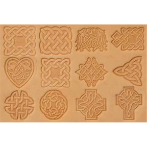 Set de stante de embosare 3D Craftool cu modele celtice, 12 capete de stanta si maner - Tandy Leather 8161-00 - Img 3
